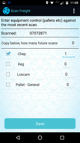 Equipment Control (Pallets)